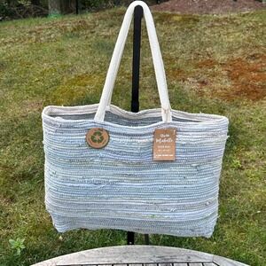 Reusable Chindie Tote Bag Mabelle Teal Grey Gray Large Shopper Gym Grocery New
